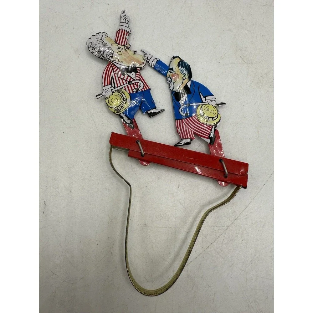 Collectible 1996 Bill Clinton Vs Bob Dole Presidential Election Tandem Metal Toy